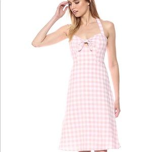 BB Dakota Pink gingham Halter Dress size 4
